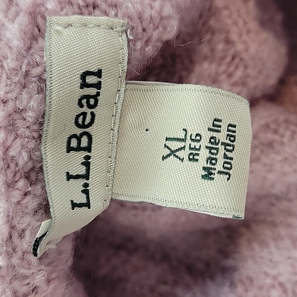 LL BEan Cozy Cloud Sweater Quarter Zip wool blend womens XL - Picture 5 of 7